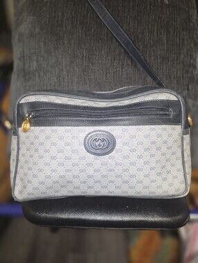 Vintage Gucci Micro GG Supreme Crossbody Camera Bag